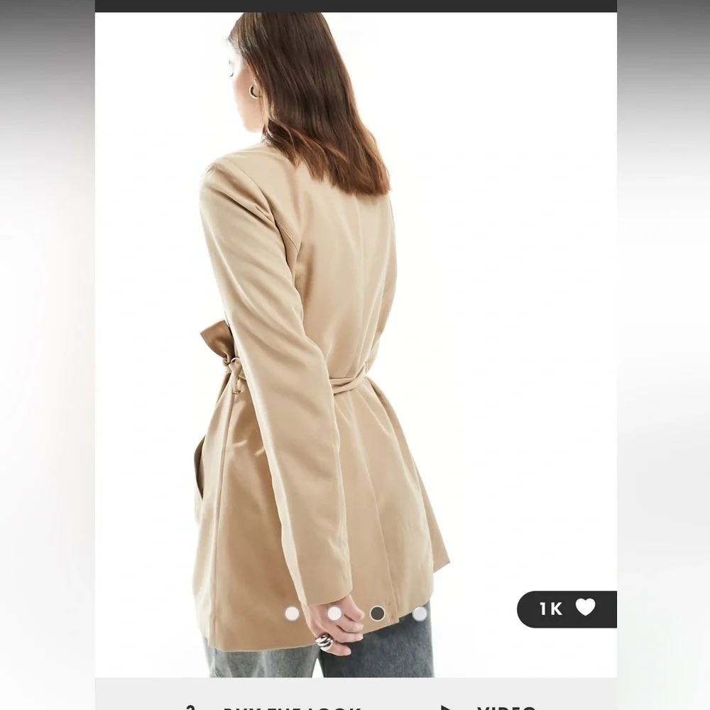 Michael Kors full button up collard belted ginger root trench coat  XL